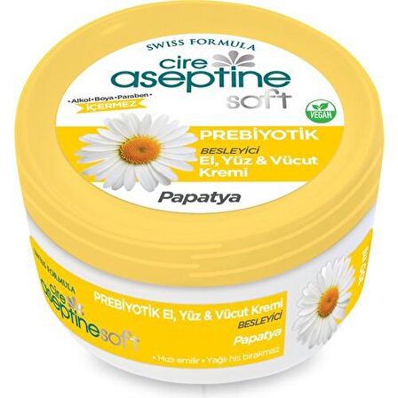 Cire Aseptine Soft Prebiyotik Tüm Cilt Tipleri İçin Papatya Özlü Su Bazlı Yağsız Besleyici Yüz Bakım Kremi 100 ml