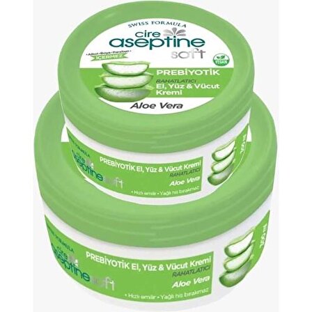 Cire Aseptine Soft Prebiyotik Aloevera Krem 100 ml + 30 ml