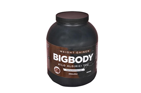 Big Body Çikolatalı 3000 gr kilo aldırıcı toz