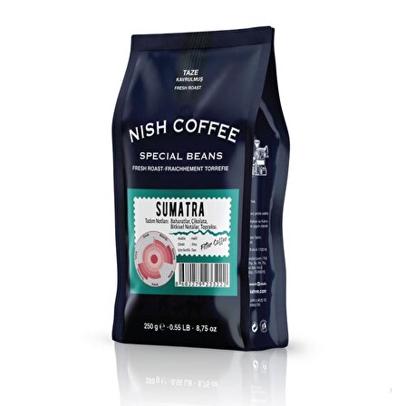 Nish Kahve Sumatra Sert İçim Sumatra Filtre Kahve 250 gr