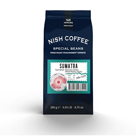 Nish Kahve Sumatra Sert İçim Sumatra Filtre Kahve 250 gr