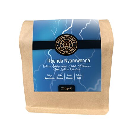 Sirius Kahve Ruanda Nyamwenda Orta Sert-Sert İçim Ruanda Çekirdek Kahve 250 gr