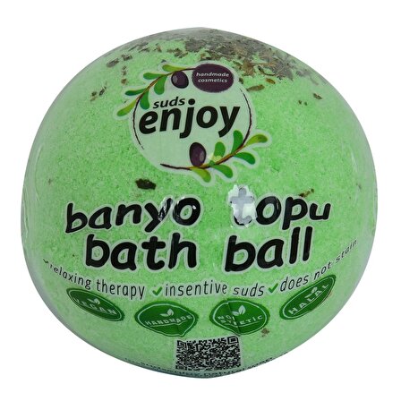 Okaliptuslu El Yapımı Banyo Bombası Banyo Topu Yeşil 90-120 Gr