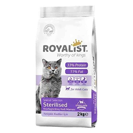 Royalist Sterilised Somonlu Kısırlaştırılmış Kedi Maması 2 Kg