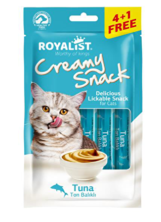 Royalist Creamy Snack Ton Balıklı Krema Yetişkin Kedi Ödülü 5x15 g 