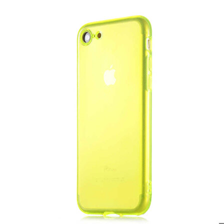iPhone 7 Uyumlu Zore Mun Silikon-Sarı