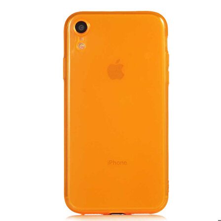 iPhone XR 6.1 Uyumlu Zore Mun Silikon-Turuncu