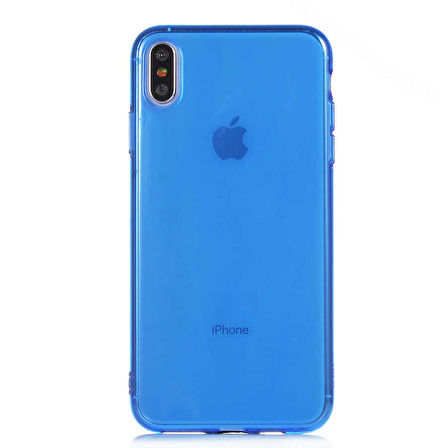 iPhone XS Max 6.5 Uyumlu Zore Mun Silikon-Lacivert