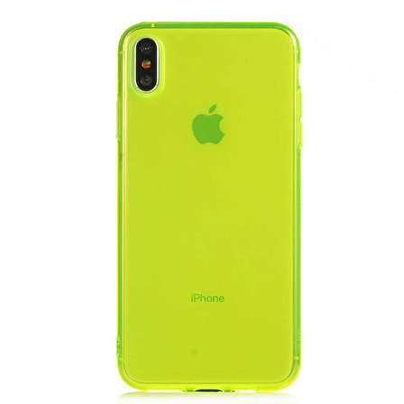 iPhone XS Max 6.5 Uyumlu Zore Mun Silikon-Sarı