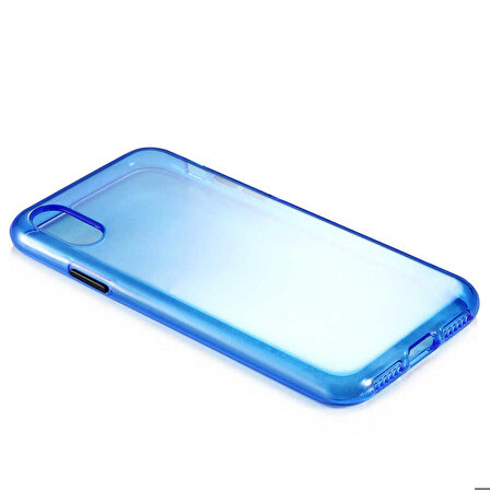 iPhone XS 5.8 Uyumlu Zore Bistro Kapak-Mavi