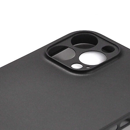 iPhone 12 Pro Max Uyumlu Zore 1.Kalite PP Silikon-Siyah