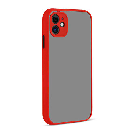 iPhone 12 Mini Uyumlu Zore Hux Kapak-Kırmızı