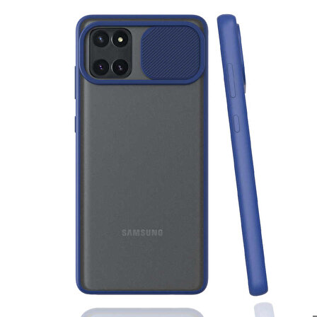 Galaxy A81 (Note 10 Lite) Uyumlu Zore Lensi Kapak-Lacivert