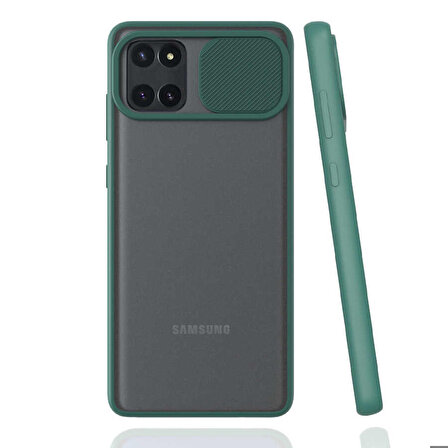 Galaxy A81 (Note 10 Lite) Uyumlu Zore Lensi Kapak-Koyu Yeşil
