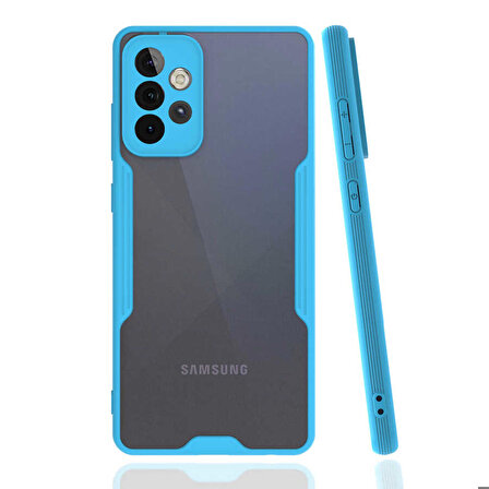 Galaxy A72 Uyumlu Zore Parfe Kapak-Mavi
