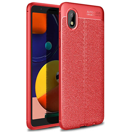 Galaxy A01 Core Uyumlu Zore Niss Silikon Kapak-Kırmızı
