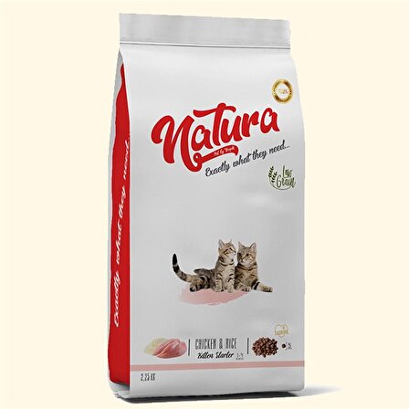 Natura Düşük Tahıllı Tavuk & Pirinç Yavru Kedi Başlangıç Maması 2,25kg