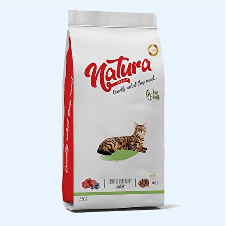 Natura Düşük Tahıllı Kuzu & Yaban Mersini Kedi Maması 2,25 kg