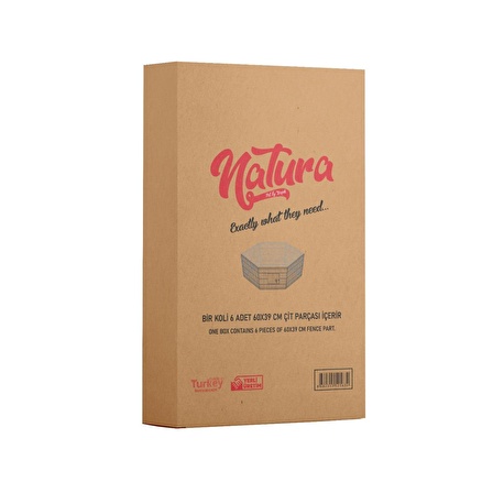 Natura Altıgen Kedi Köpek Oyun Çiti Küçük 60x39cm 6 Parça