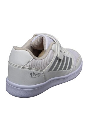 Çocuk Cırt Cırtlı Beyaz Spor Ayakkabı