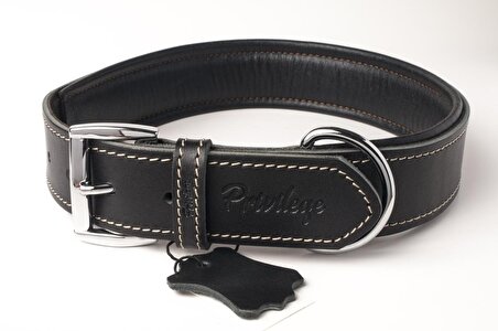 Hakiki Deri Köpek Boyun Tasması XS Siyah 2x29-37 cm