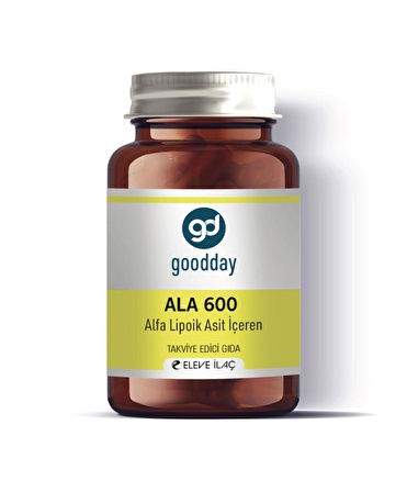 GOODDAY ALFA LİPOİK ASİT (ALA600)  60 KAPSÜL TAKVİYE EDİCİ GIDA