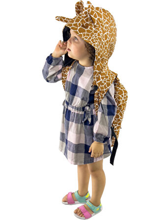 Morikukko Kids Giraffe Çıkabilir Kapüşonlu Sırt Çantası