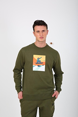 Esqudo Erkek Sweatshirt ESWTP0006 KHAKI