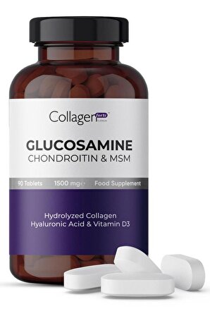 Collagen Forte Glucosamine, Chondroitin & Msm, Hidrolize Kolajen, Hyalüronik Asit Ve Vitamin D3, 90 Tablet