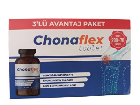 Chonaflex Glucosamine 90 Tablet - 3'lü Avantaj Paket (270 Tablet) 8682340346868