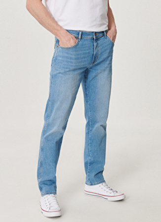 Texas Straight Fit Normal Bel Açık Mavi Esnek Jean Kot Pantolon