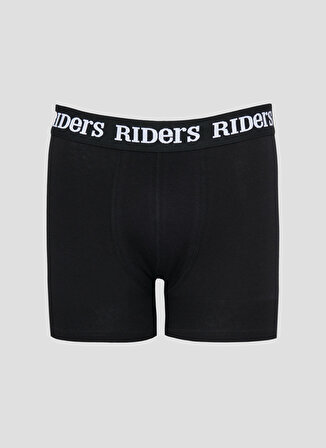 Riders By Lee Pamuklu Esnek Regular Fit Lacivert Siyah Desenli Logolu 3'lü Boxer Paketi