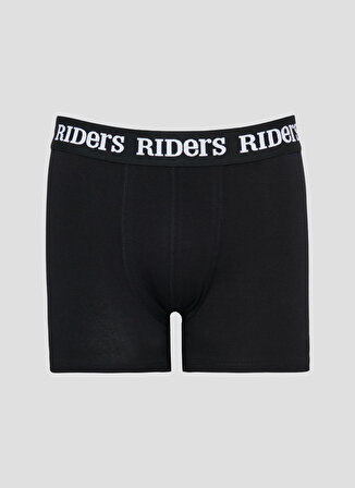 Riders By Lee Pamuklu Esnek Regular Fit Siyah Logolu 3'lü Boxer Paketi