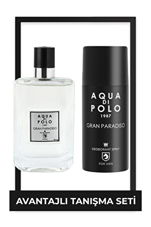 Aqua di Polo 1987 Gran Paradiso EDP 50 ml Parfüm ve 150 ml Deodorant Seti STCC006101