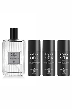 Aqua di Polo SET FIRSATI Gran paradiso 100 ml Parfüm ve 3'lü Deodorant STCC011017