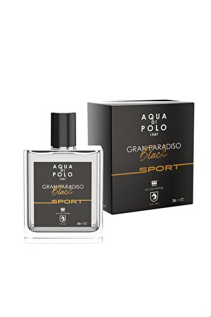 Aqua di Polo 1987 Omodeo Sense ve Gran Paradiso Black Sport 50 ml ikili Kadın Erkek Parfüm Seti STCC021163