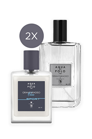 Aqua di Polo 1987 Gran Paradiso Blue Sport 50 ml ve Gran Paradiso 50ml Edp 2'Li Erkek Parfüm Seti STCC021199