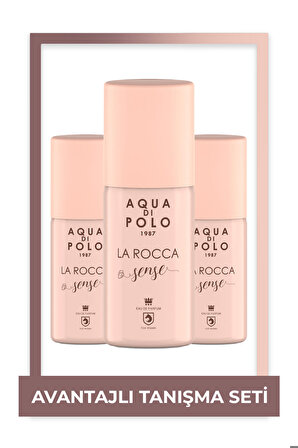 Aqua di Polo 1987 La Rocca Sense EDP 100 ml üçlü Kadın Parfüm Seti STCA000301