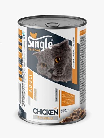 Single For Cats Tavuk Etli Kedi Konservesi 400gr