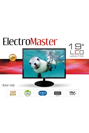 ElectroMaster EM-119 19" 49 Ekran 12V Full HD Karavan - Tekne - Yat Lcd Monitör TV