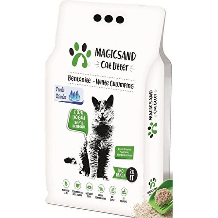 Magicsand Cat Litter Fresh kokulu Kedi Kumu 20 lt ince taneli