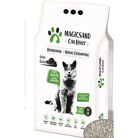 Magicsand Cat Litter Active Carbon Kedi Kumu 20 lt İNCE TANELİ