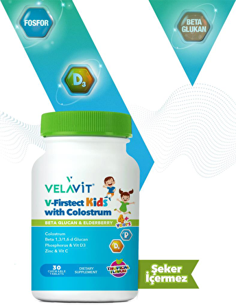 Velavit V-Firstect Kids with Colostrum 30 Tablet