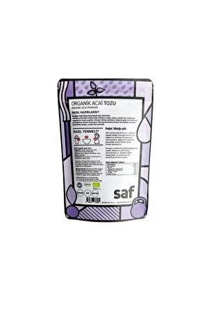 Saf Organik Acai Tozu, 60gr