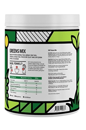 Bitkisel Protein + Superfood Mix, Greens 360gr.