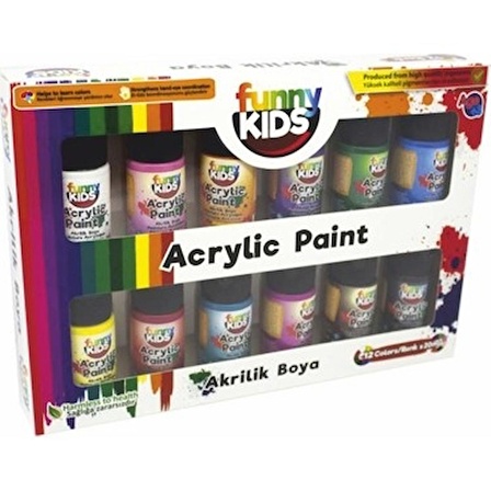 Funny Kids Akrilik Boya 12 Li Set 20 Ml