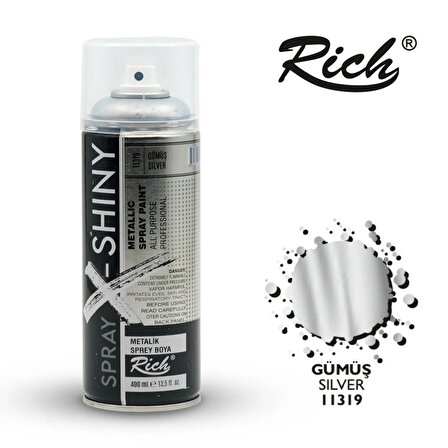Rich Art-X Spray-X Sprey Boya 400 ml - 113119 Gümüş