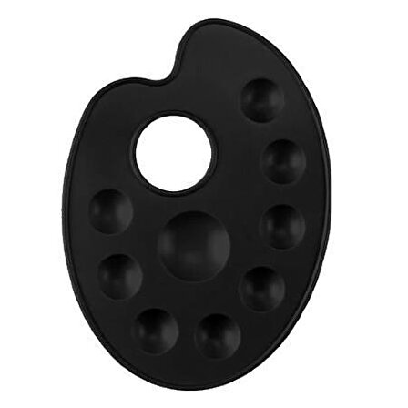 Rich Siyah Plastik Oval Godeli Resim Paleti (144-11394)