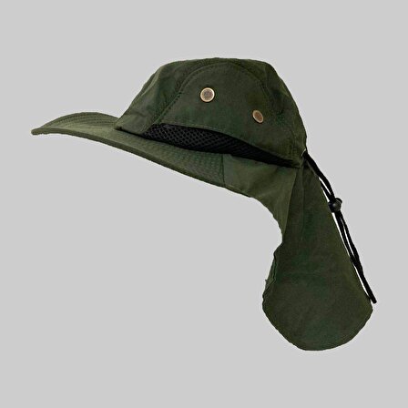 Ergonomik Unisex Haki Renk Trekking Safari Şapkası