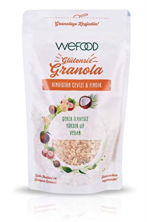 Hindistan Cevizli ve Fındıklı Glutensiz Granola (250 gr) - Wefood